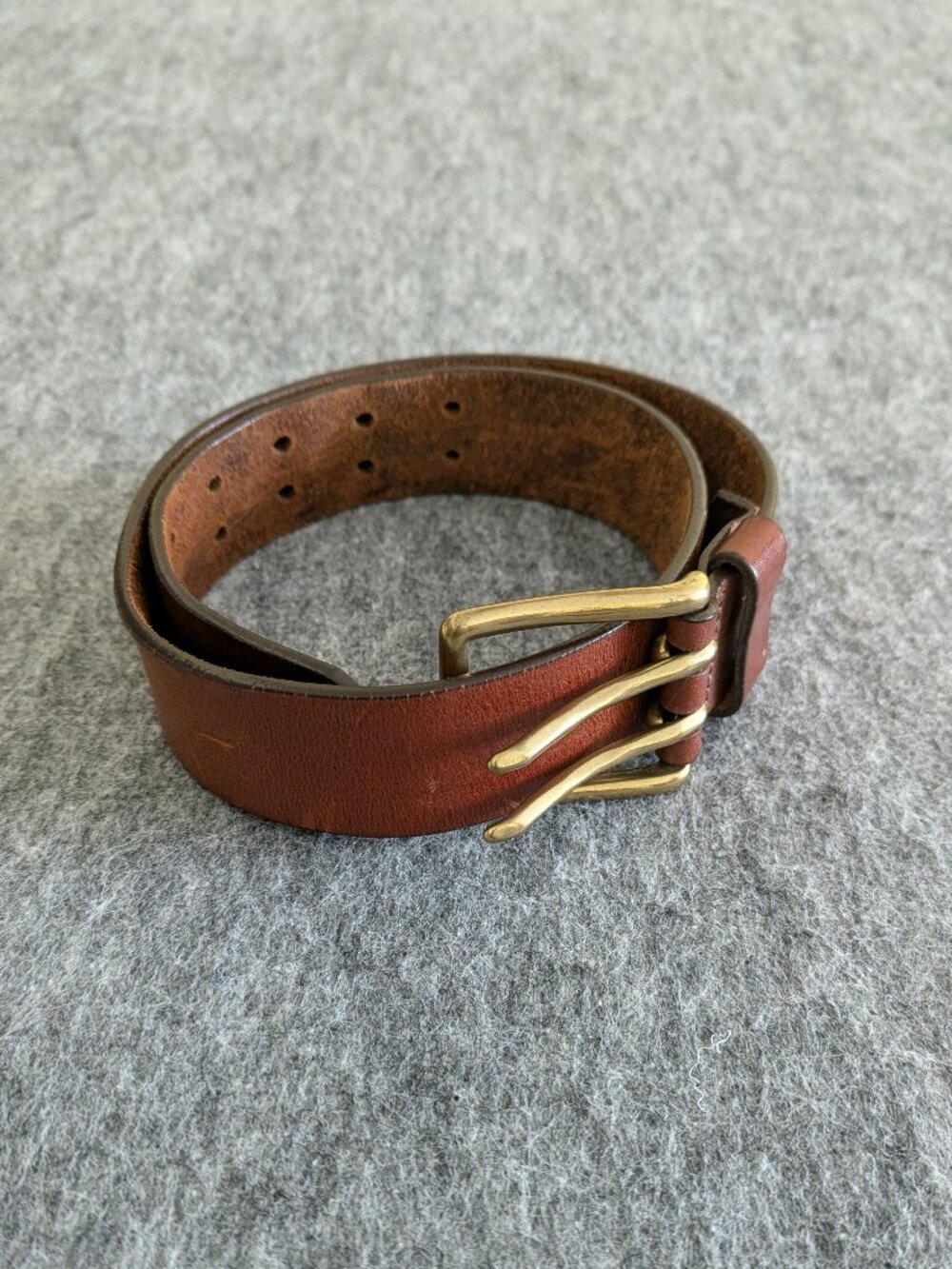 Vintage Banana Republic Womens Leather Belt Brown Made In USA Size 26